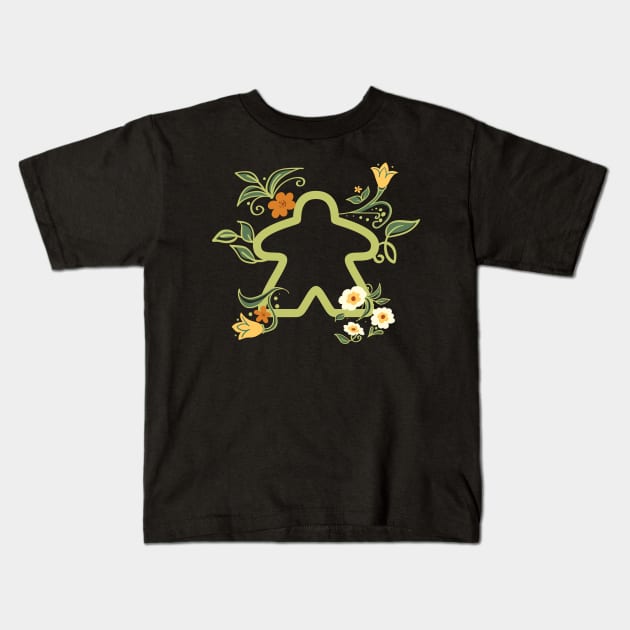 Meeple Plant and Succulents - Board Games Addict Kids T-Shirt by pixeptional